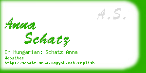 anna schatz business card